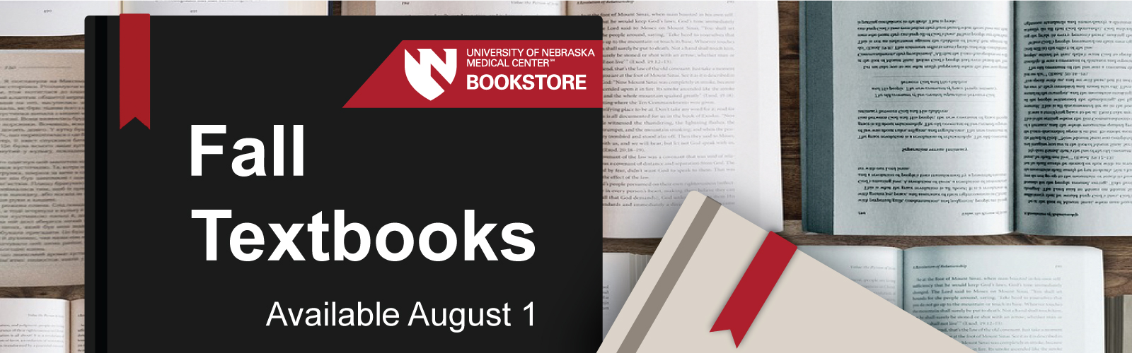 Fall 2025 textbooks are available August 1st