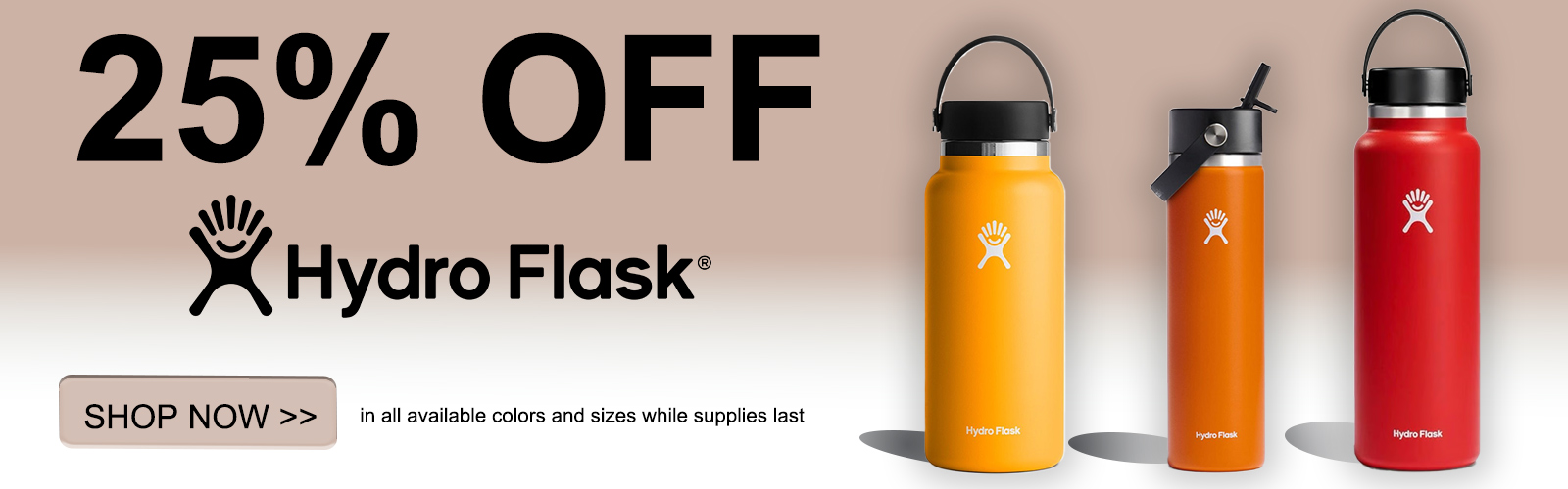 Hydro Flask 25% off sale through December 5