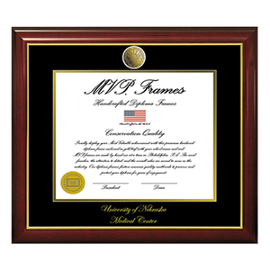 Diploma Frame, UNMC Medallion Coin