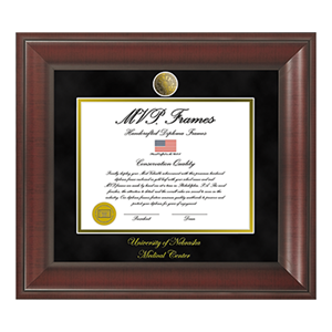 Diploma Frame, UNMC Medallion Coin