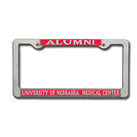 License Plate Frame, Pewter, Alumni