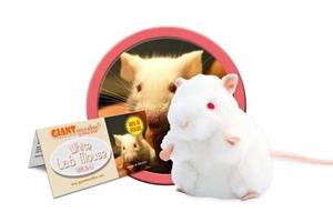 White Lab Mouse Plush Toy