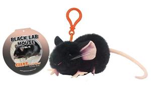 Black Lab Mouse Plush Key Chain